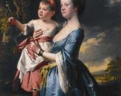 约瑟夫 怀特 德比 : Portrait of Sarah Carver and her daughter Sarah